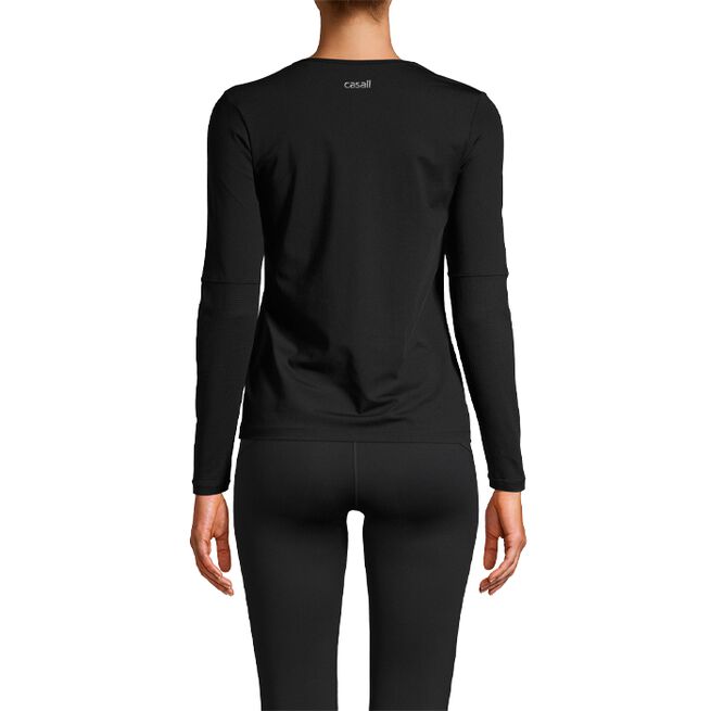 Essential Long Sleeve with Mesh Insert, Black