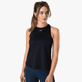 High Neck Tank Top, Black Träningslinne Svart