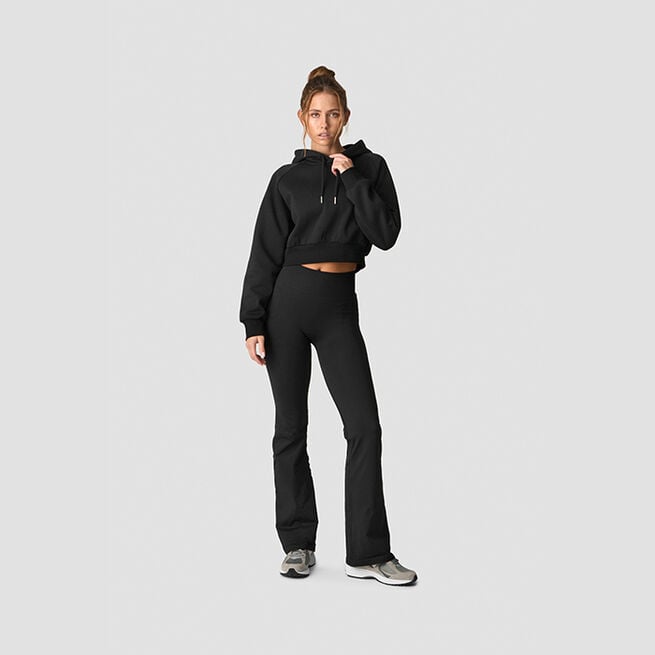 Everyday Cropped Hoodie Svart