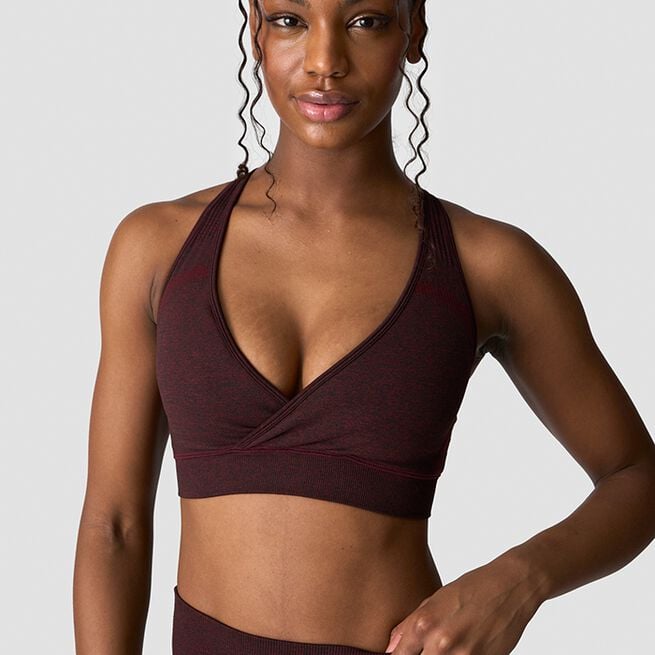 Soft Seamless Justerbar Sport-bh Mörkröd