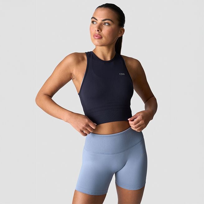 Define Seamless Cropped Linne Marinblå
