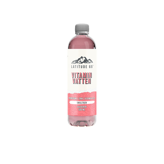 12 x Latitude 65, Vitaminvatten, 500 ml Smultron