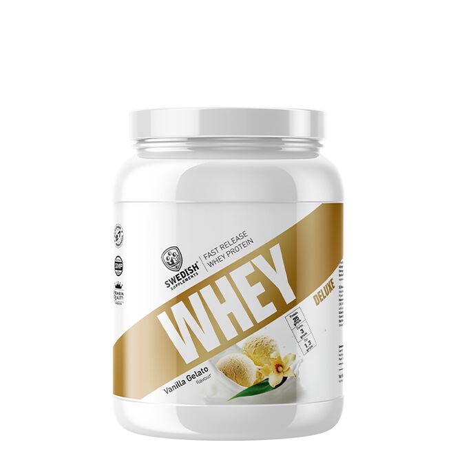 Whey Protein, 900 g, Vanilla Gelato - Utgående förpackning 
