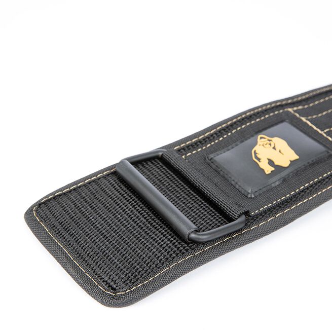 4 Inch Lyftarbälte Nylon Svart/Guld