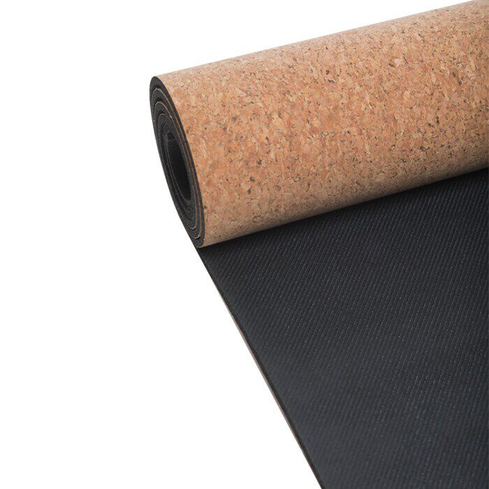 Köp Yoga Mat Natural Cork 5mm, Natural Cork/Black