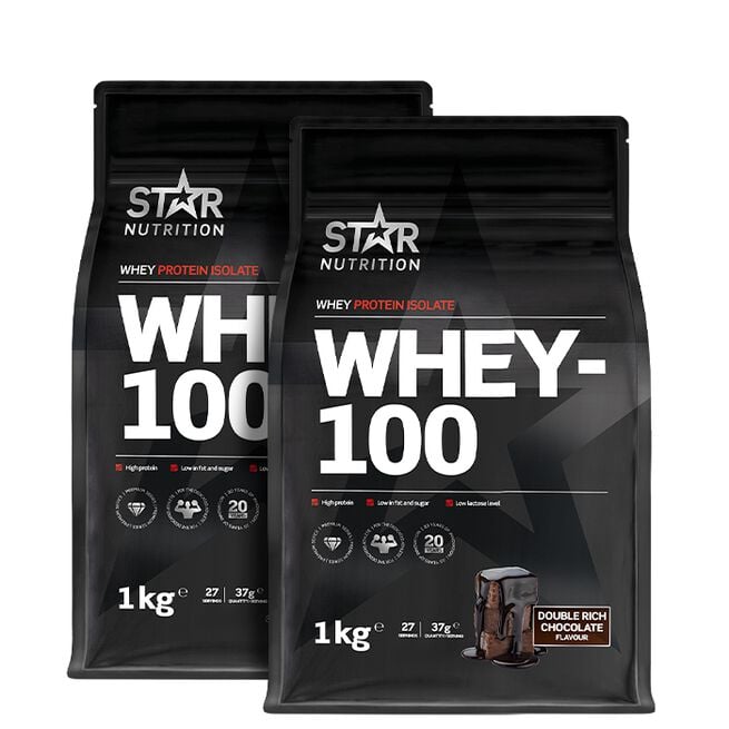 Mix&Match: 2 x Whey-100 Vassleprotein 1 kg