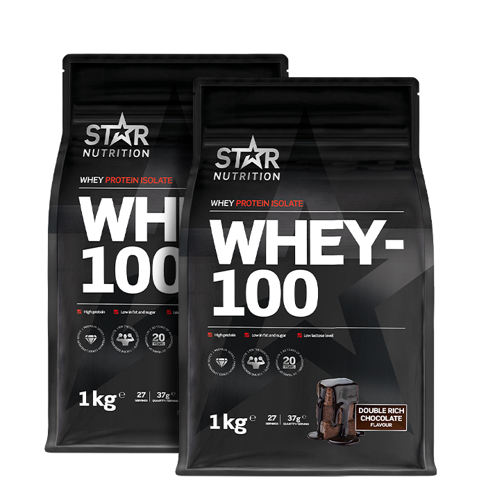 Mix&Match: 2 x Whey-100 Vassleprotein 1 kg