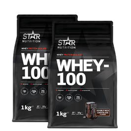 Mix&Match: 2 x Whey-100 Vassleprotein 1 kg