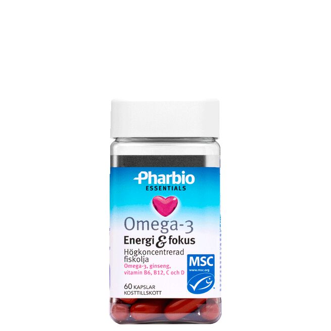 Omega-3 Essentials Energi & Fokus, 60 kapslar