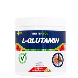Naturligt L-Glutamin Jordgubb och Rabarber 300 g