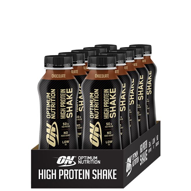 12 x Optimum High Protein Shake, 500 ml Chocolate
