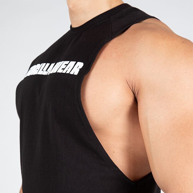 Milo Drop Armhole Tank Top, Black
