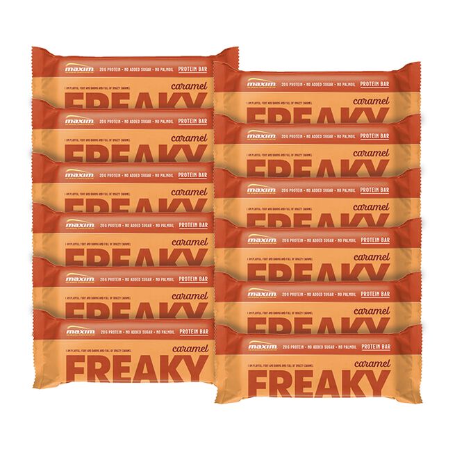 12 x Maxim Protein Bar, 55 g, Freaky Caramel 