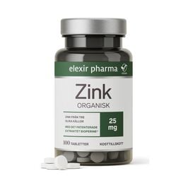 Organisk Zink 25 mg 100 tabletter