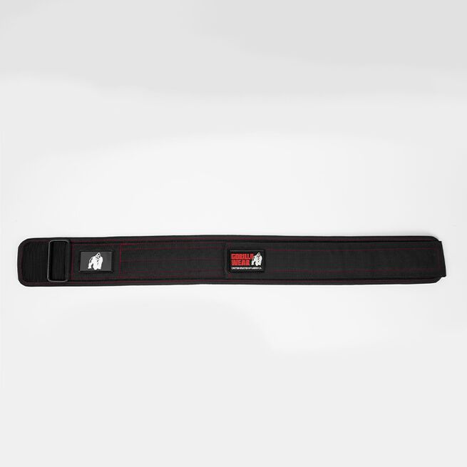 4 Inch Lyftarbälte Nylon Svart/Röd