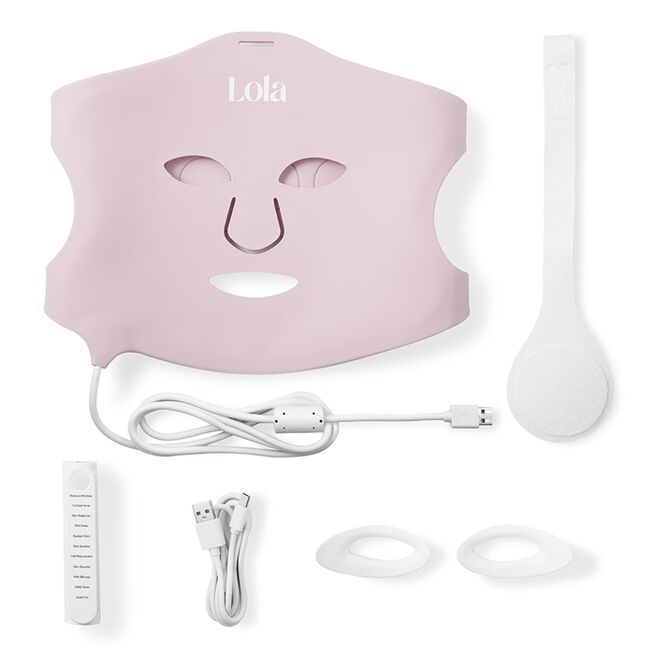 Glow Led Ansiktsmask Rosa