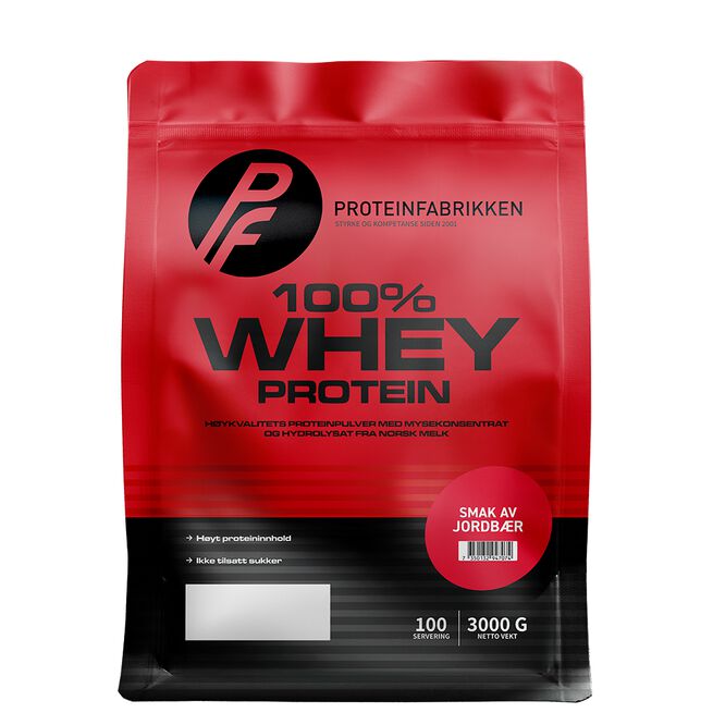 100 % Whey Protein, 3000 g Jordbaer