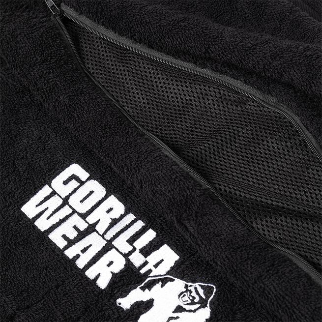 Zip Pocket Gymhandduk Svart