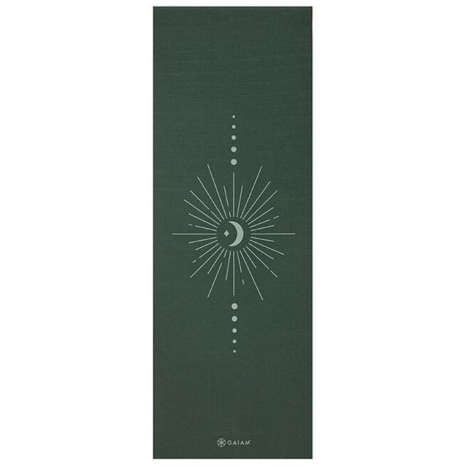 Yogamatta Printed 5 mm Mörkgrön