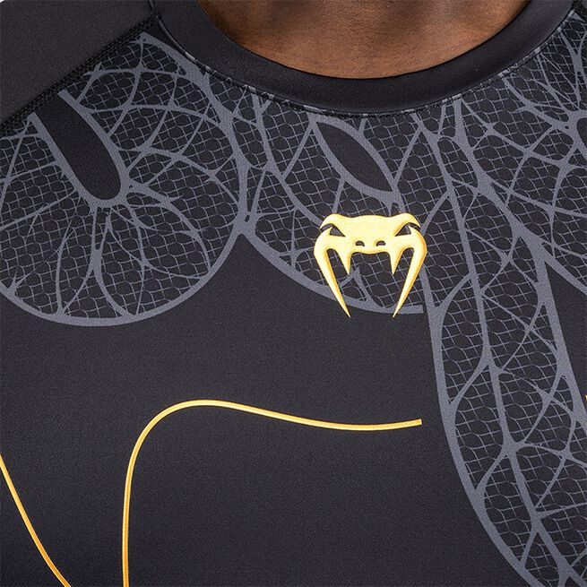 Serpenti Rashguard Lång Ärm Svart Silver Guld