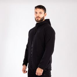 Star Zipped Hoodie Black L  Hoodie Svart