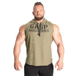 Gasp Thermal sl Hoodie, Washed Green Thermal Kortärmad Hoodie Grön