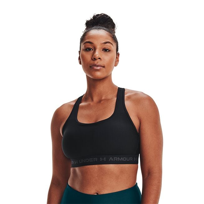 UA Crossback Mid Bra, Black