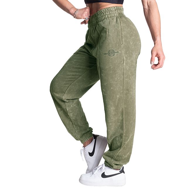 SP03.402 - 13oz Athletic Sweatpants Washed - Green Stone
