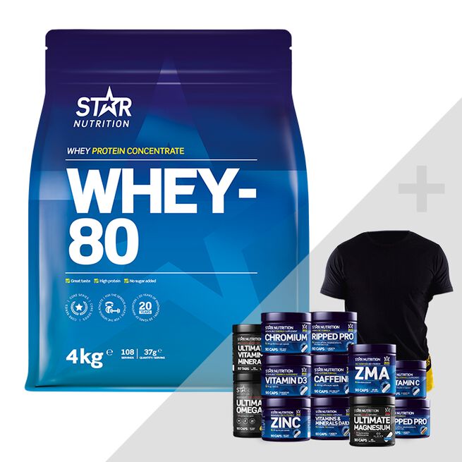 Star nutrition Whey-80 bonus product