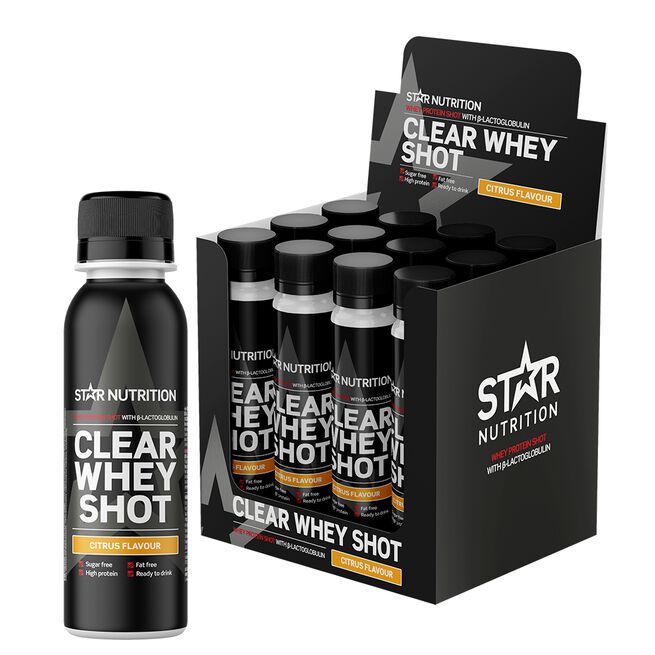 12 x Clear Whey Vassleprotein Shot 100 ml Citrus