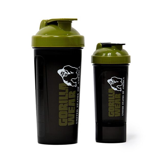 Shaker XXL Svart/Grön 1000 ml