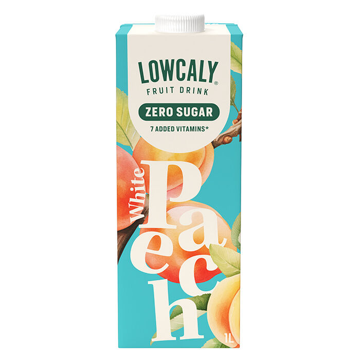 Lowcaly Fruktdryck 1000 ml White Peach