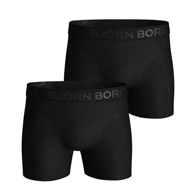 Björn Borg 2-Pack Sammy Solid Shorts, Black Beauty