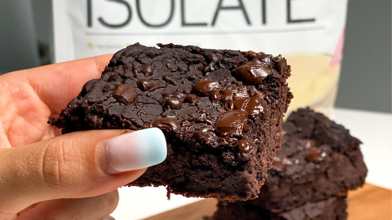 Vegansk proteinbrownie Vegansk proteinbrownie