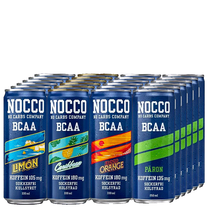 24 x NOCCO, 330 ml, Mixade smaker