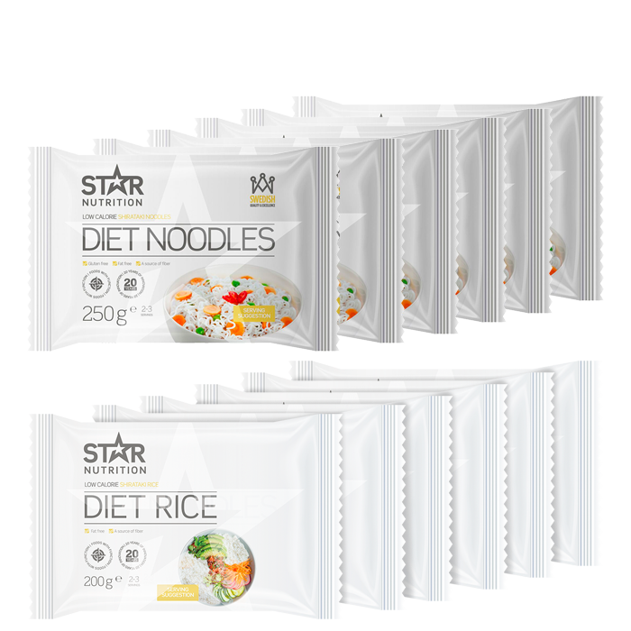 6 x Diet Rice 200 g, 6 x Diet Noodles 250 g, BIG BUY