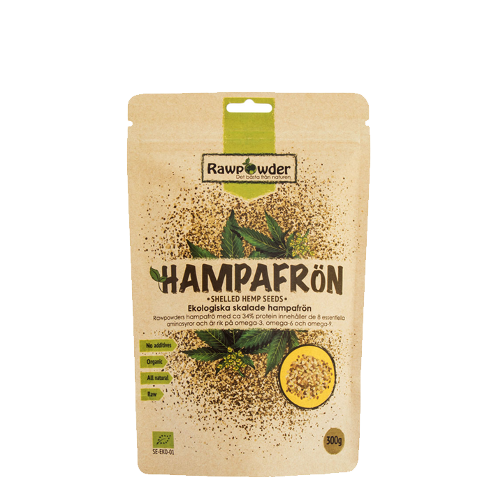 Rawpowder Hampafrön skalade EKO 300 g