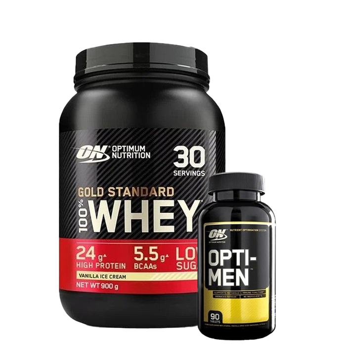 100%Whey Gold Standard Vassleprotein 908 g Opti-Men,90 Tabletter