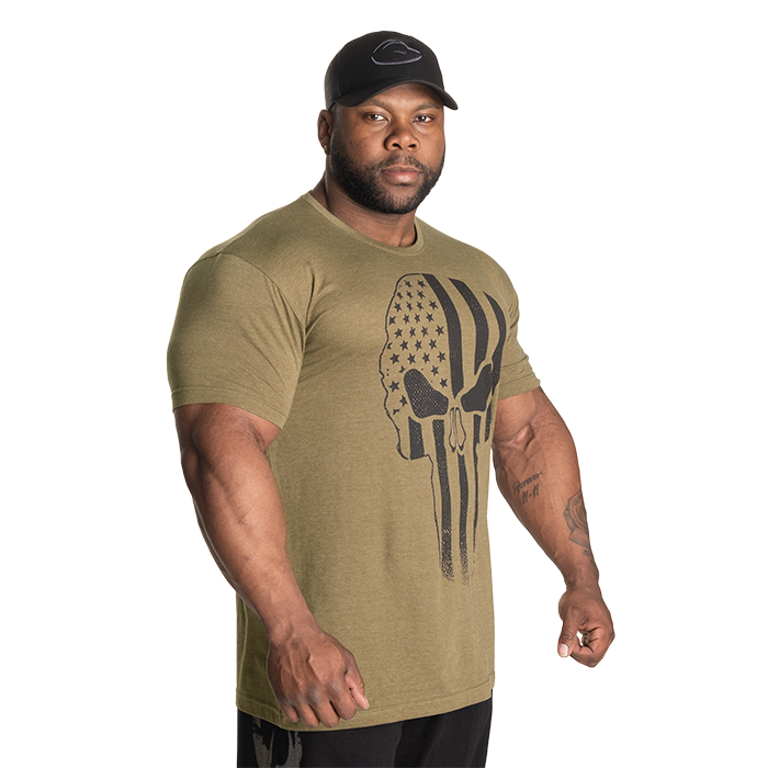 Skull Standard Tee, Army Green Melange