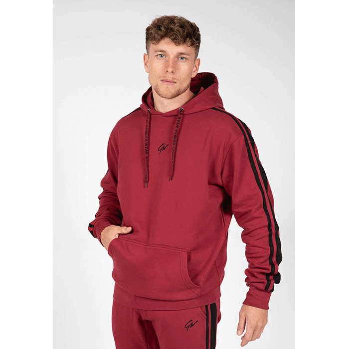 Läs mer om Banks Oversized Hoodie, Burgund Red/Black