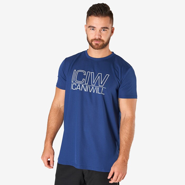 Mesh T-shirt, Navy