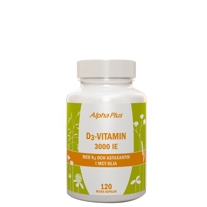 Bild av D3-vitamin 3000 IE + K2, 120 kapslar