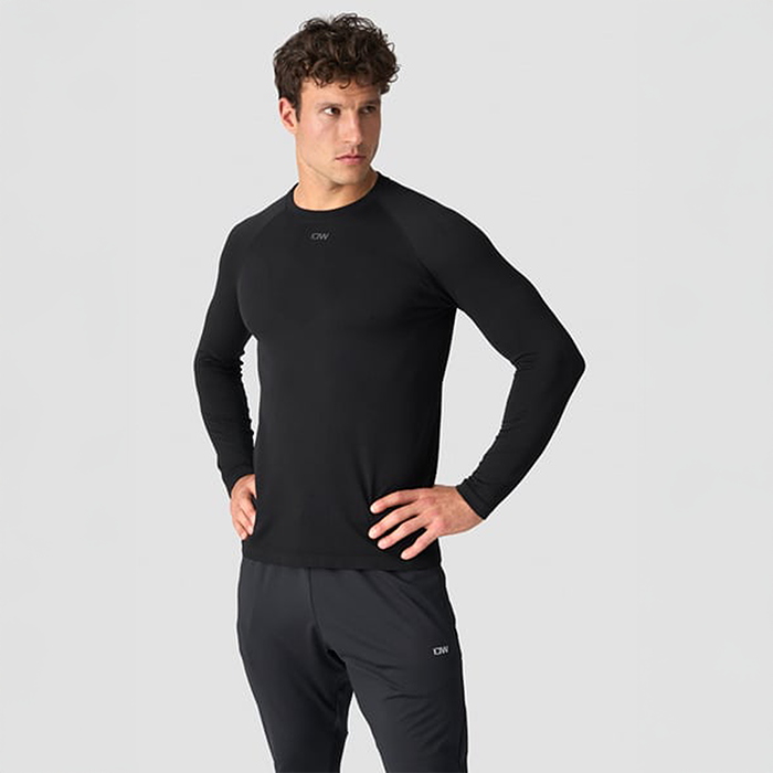 Stride Seamless L&aring;ng&auml;rmad Svart