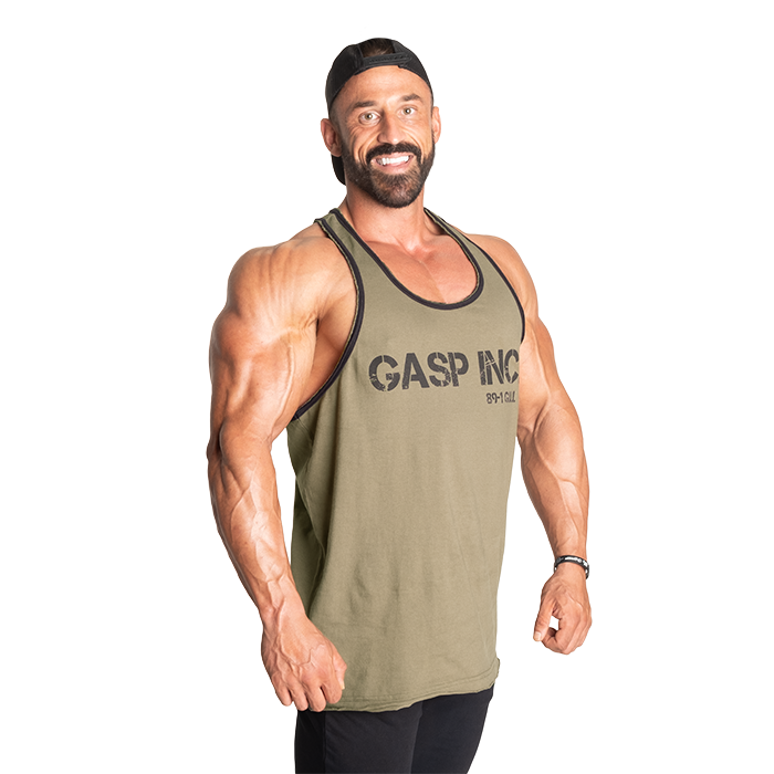 Division Jersey Tank, Washed Green