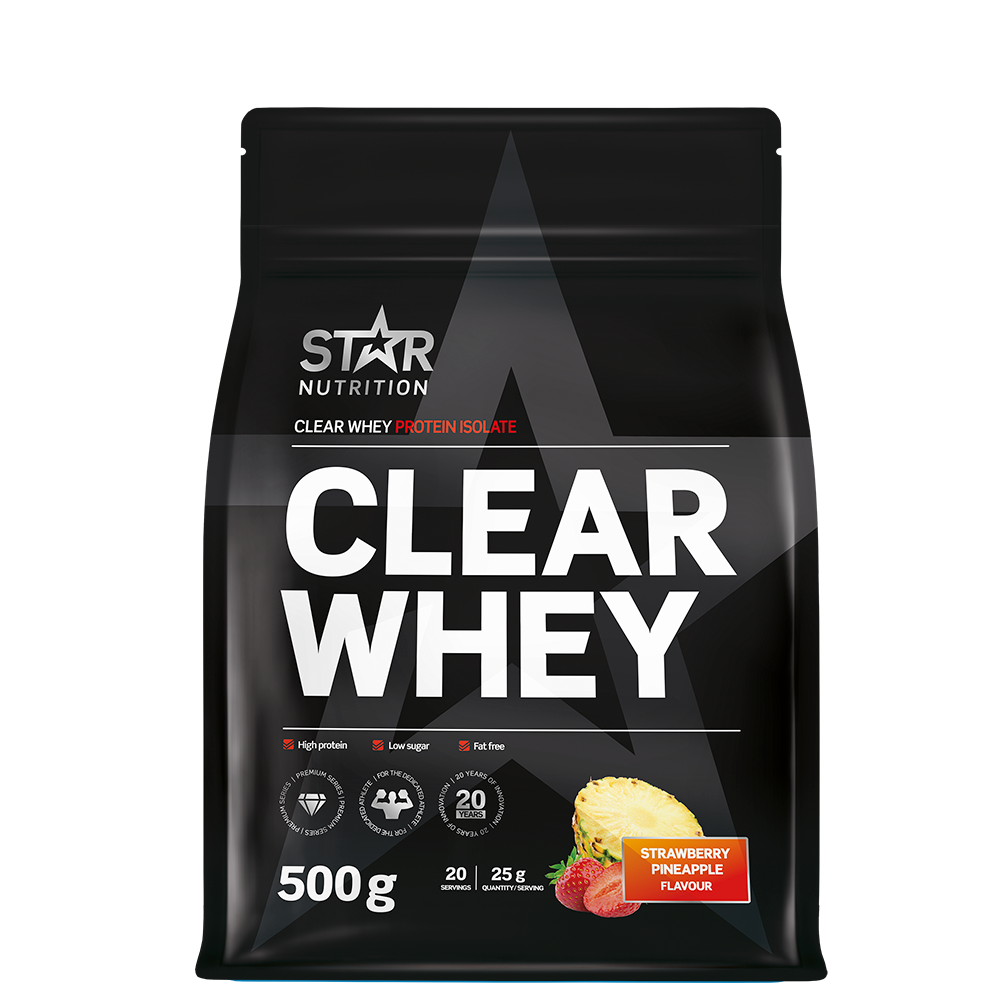Clear Whey Vassleprotein 500 g strawberry_pineapple