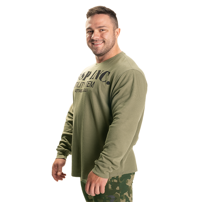 Thermal Gym Sweater, Washed Green