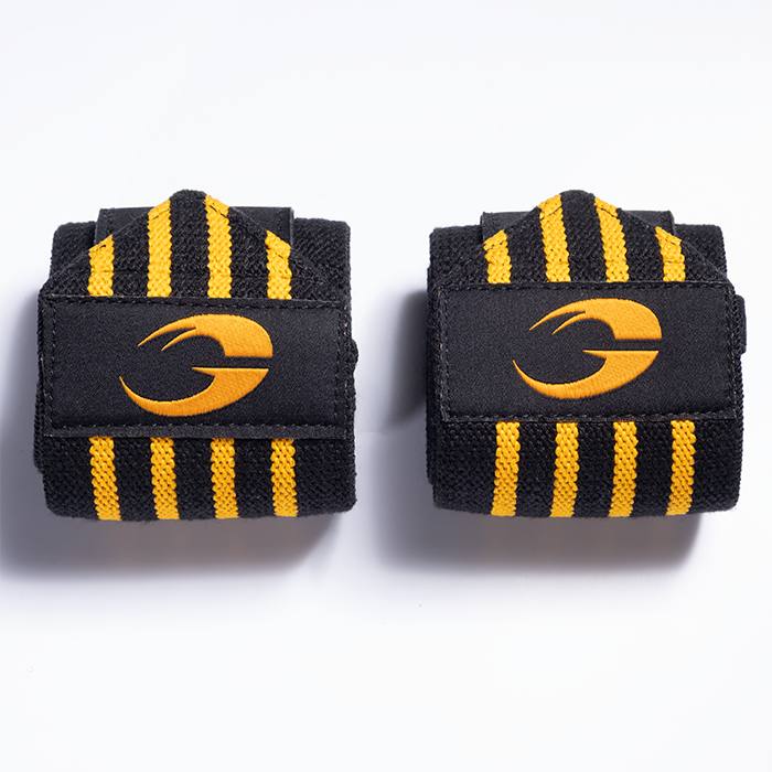 Hardcore Wrist Wraps 18 inch,Black/Yellow