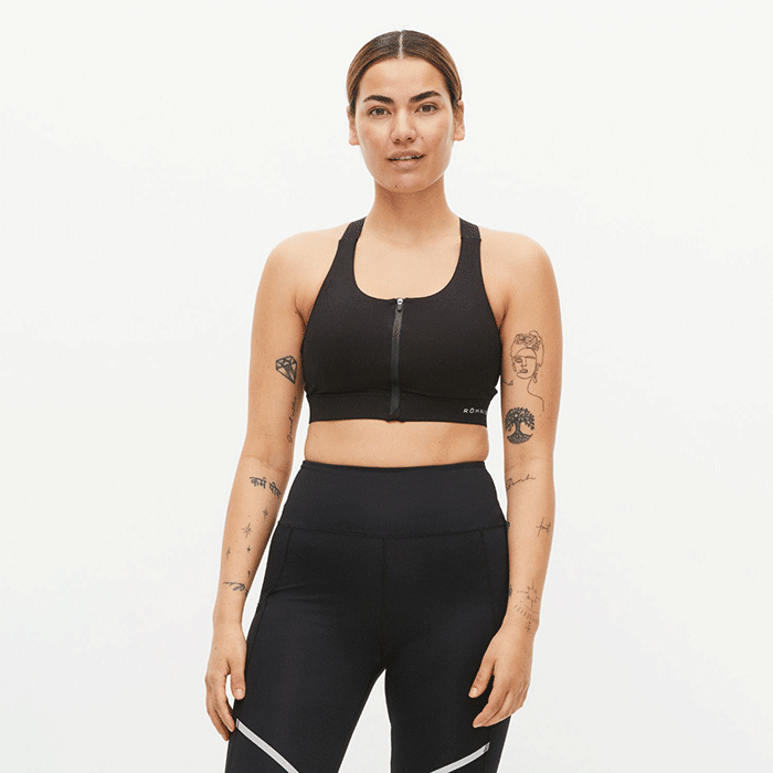 Röhnisch Zip Up Sportsbra Black