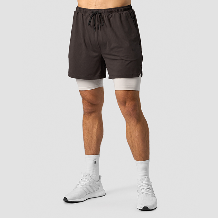 ICANIWILL Stride 2-in-1 Shorts Charcoal