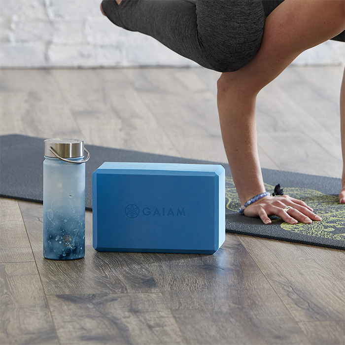 Yogamatta 6 mm Svart Gul
